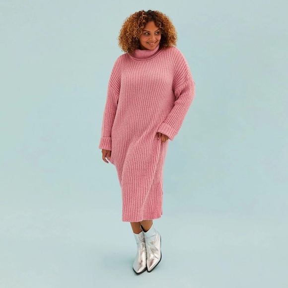 Cara in the Sky long Sweater Dress Pink NWT - Picture 3 of 10